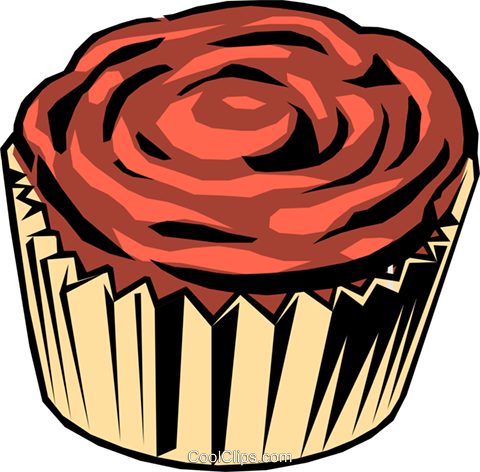 Chocolate Cupcake Royalty Free Vector Clip Art Illustration - Music (480x472)