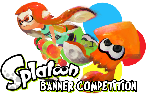 Splatoon Banner Competition - Splatoon Spline Shooter Orange Water Gun (640x400)