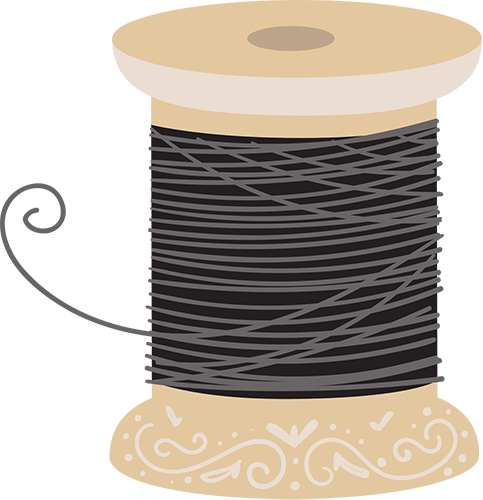 Cotton Reel - Vector Graphics (483x500)