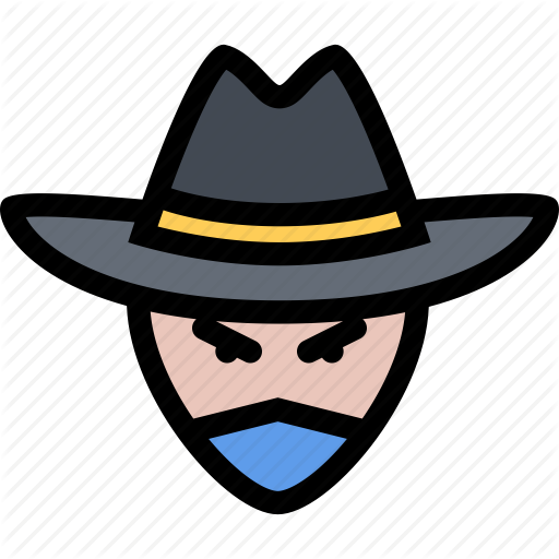 Bandit Vector Cowboy Black And White Library - Bandits Icon (512x512)