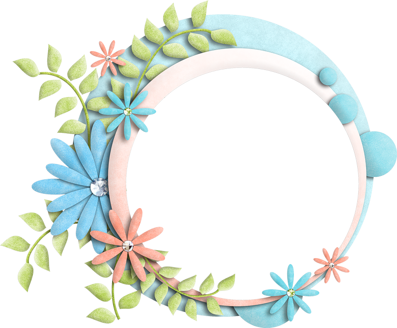 B *✿* Ocean Adventure - Flower Frame No Background (800x662)