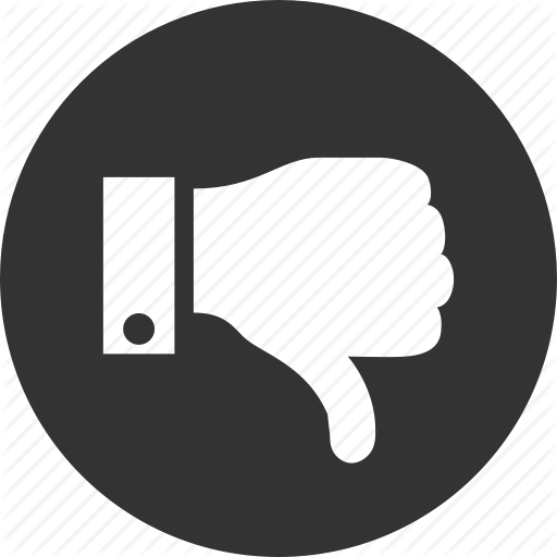Free Download Thumbs Down Icon Round Clipart Thumb - Thumbs Down Icon Round (512x512)