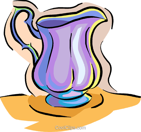 Water Pitcher Royalty Free Vector Clip Art Illustration - Water Pitcher Royalty Free Vector Clip Art Illustration (480x450)