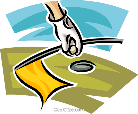 Golfer Taking His Ball Out Of The Cup Royalty Free - Graphic Design (480x397)