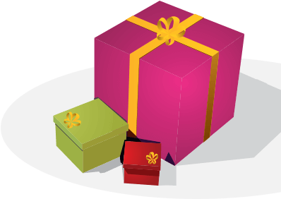 Send Gift And Checkout - Box (422x380)