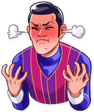 Angry Angry Grumpy Irate Gruff Sullen Wroth Wrathfull - Robbie Rotten (360x360)
