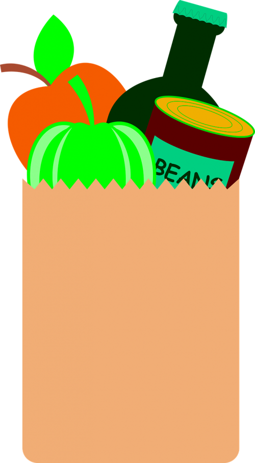Grocery - Groceries Clip Art Clear Background (500x907)