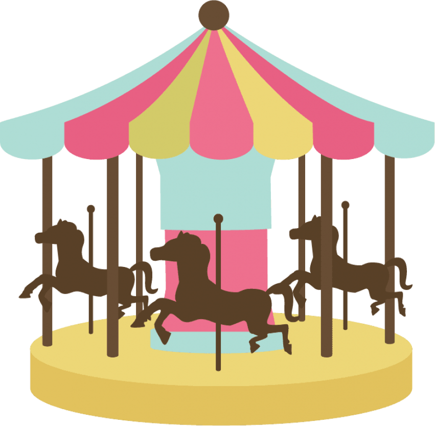 Png Black And White Carousel Clipart Png - Carousel Png (851x833)