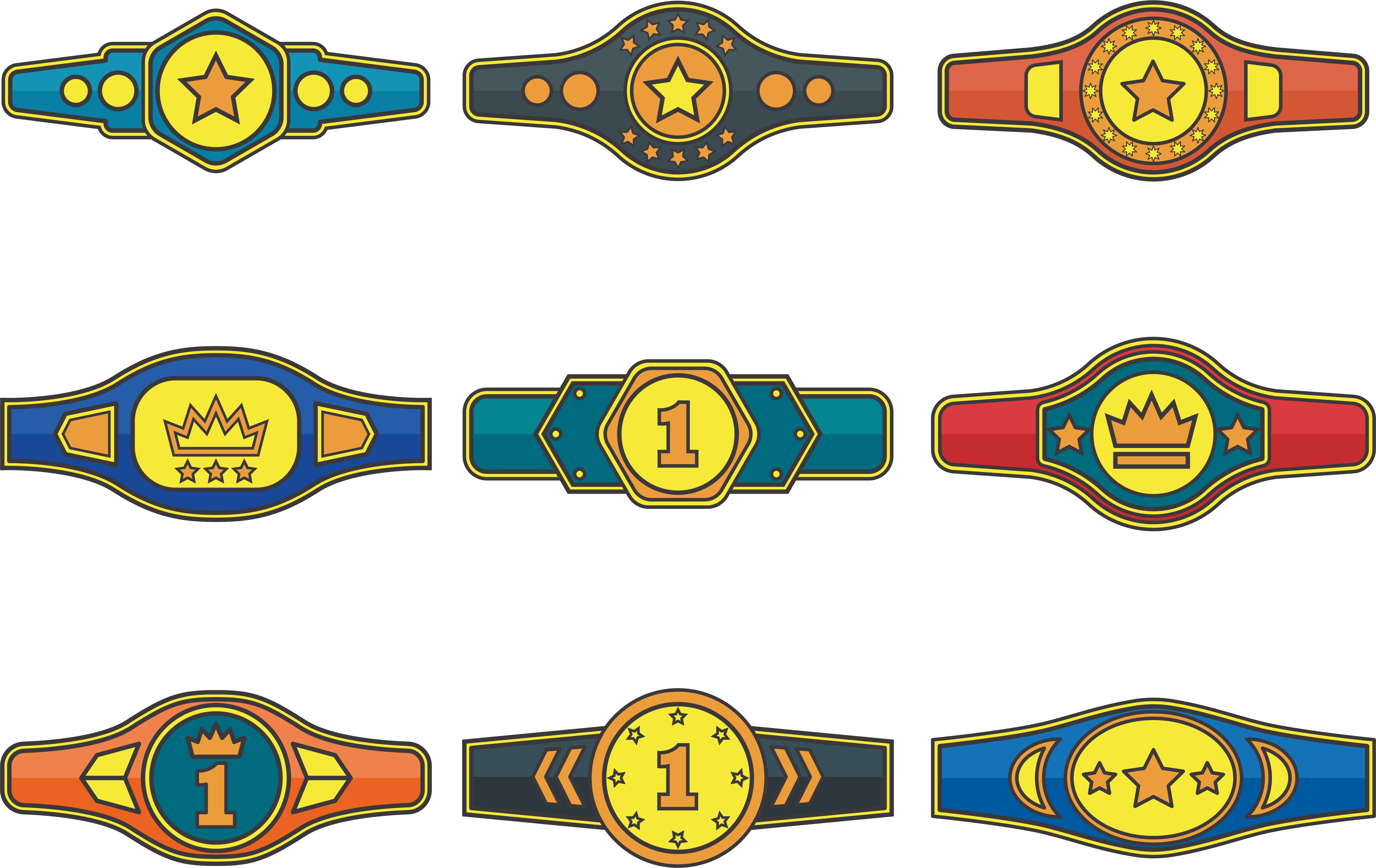 Championship Belt Champion Trophy Transprent - Cinturon Boxeo Png (5394x3404)