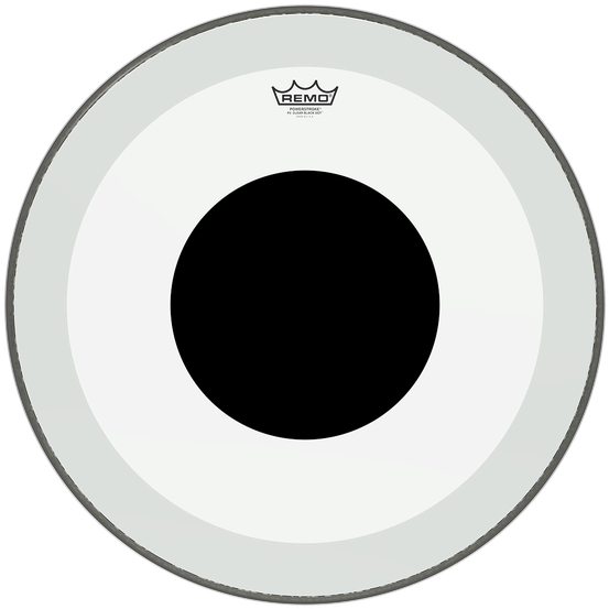 Powerstroke® P3 Clear Black Dot™ Image - Powerstroke Clear Bass Drum Head 22 Black Dot (600x600)