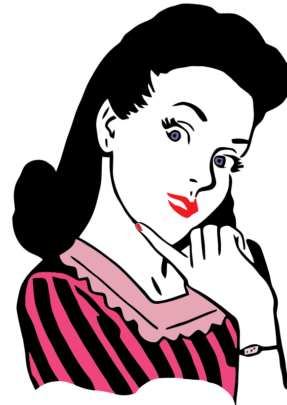 1950s Woman Clip Art (567x800)