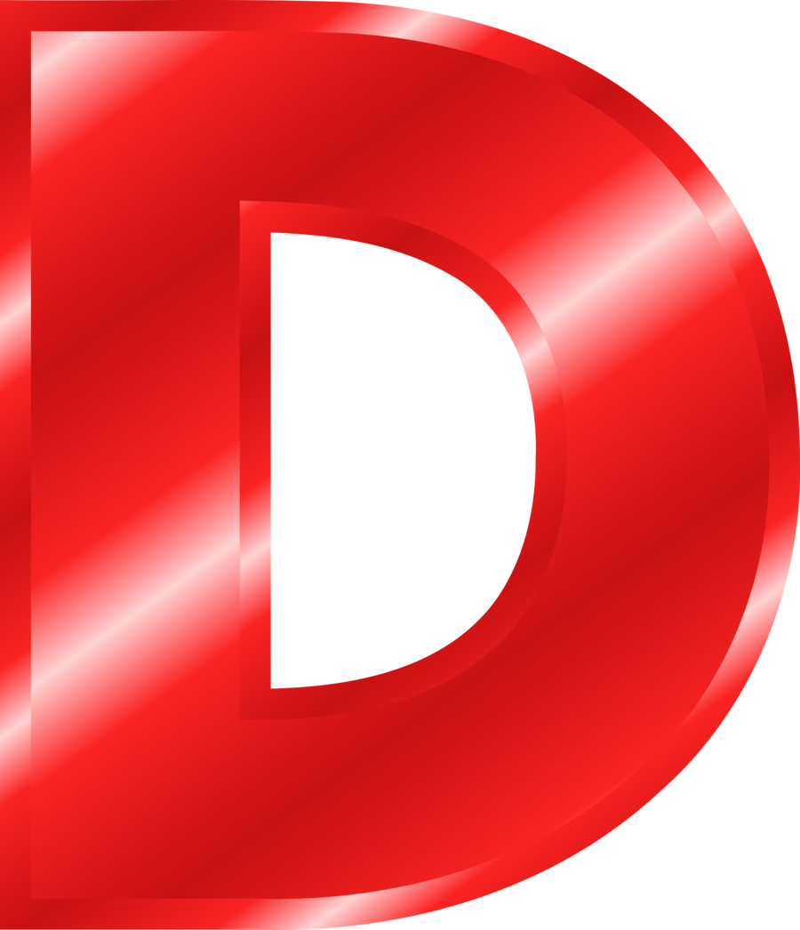 Big Red Letter D Clipart Letter Alphabet Clip Art - Letra D Color Rojo (900x1046)