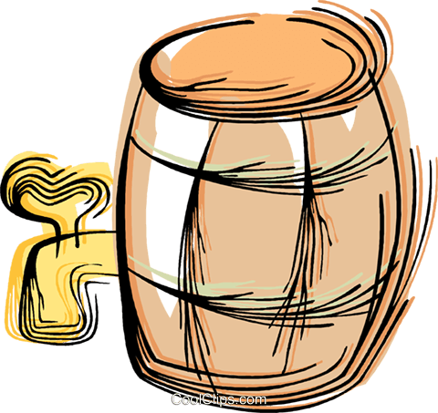 Barrel Of Beer Royalty Free Vector Clip Art Illustration - Barril De Cerveja Png (480x453)