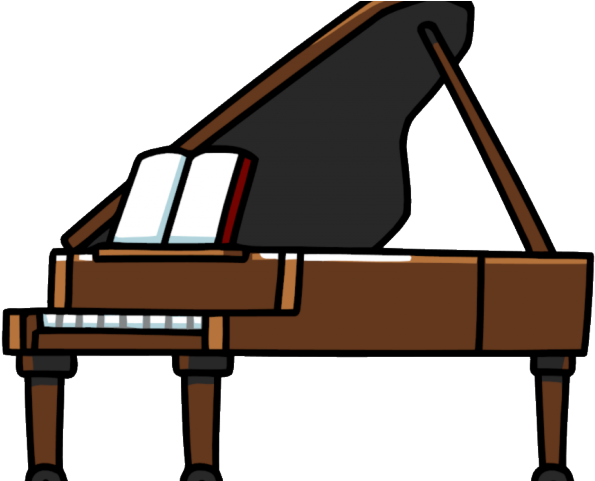 Piano Clipart Harpsichord - Grand Piano Cartoon Png (640x480)