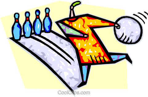 Person Bowling At The Bowling Lanes Royalty Free Vector - Illustration (480x316)