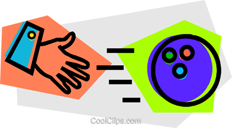 Bowling Ball, Hand Royalty Free Vector Clip Art Illustration - Circle (480x264)