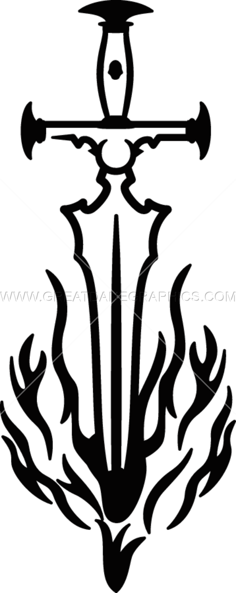 Fire Sword - Fire Sword Black And White (825x2074)