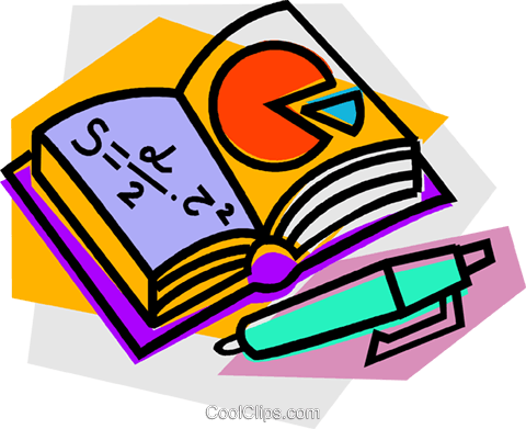 School Project Mathematics Royalty Free Vector Clip - Book (480x391)