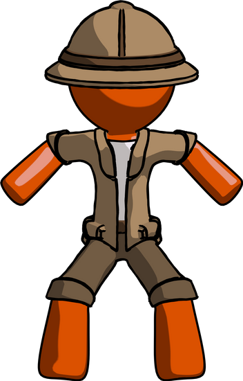 Orange Explorer Ranger Male - Power Posing (352x550)