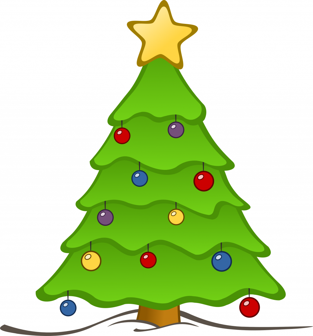 Free Clip Art Of Christmas Treefree Lotfree - X Mas Clipart Png (1024x1098)