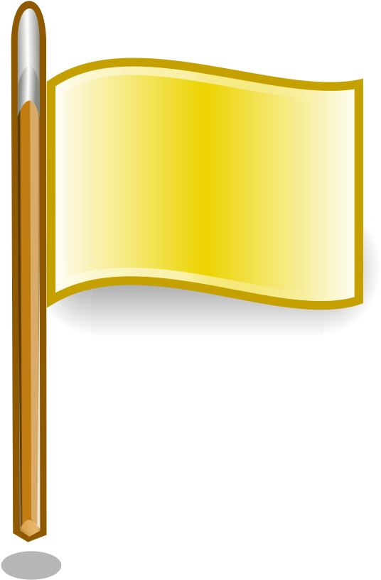 File - Flag-yellow - Svg - Small Yellow Flags (600x900)