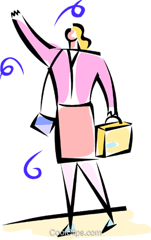 Businesswomen Hailing A Cab Royalty Free Vector Clip - Businesswomen Hailing A Cab Royalty Free Vector Clip (303x480)