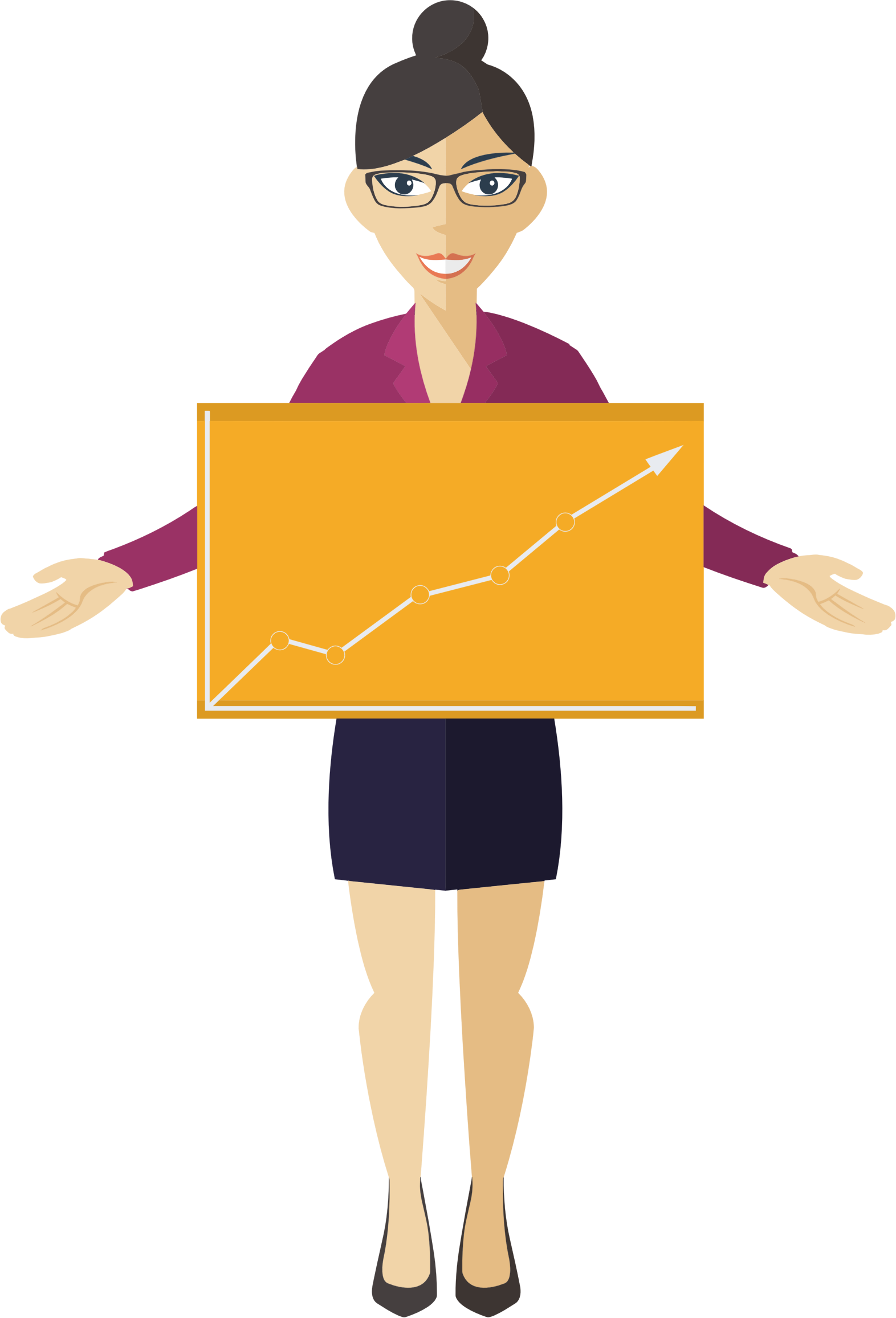 Clipart Person Business Woman - Business Woman Illustration Png (1572x2313)
