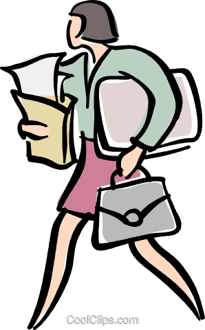 Businesswomen With Files Royalty Free Vector Clip Art - Businesswomen With Files Royalty Free Vector Clip Art (298x480)
