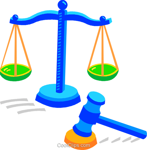 Scales Of Justice Royalty Free Vector Clip Art Illustration - Respect The Law Clipart (471x480)