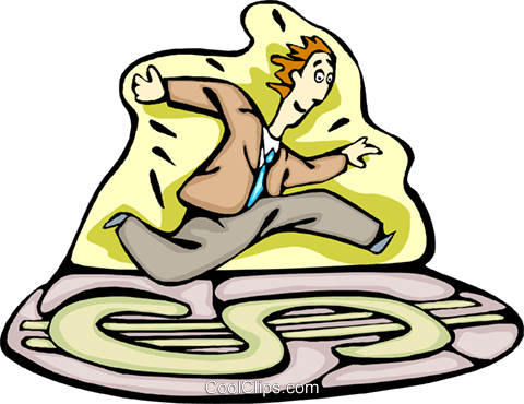 Man Leaping Over A Dollar Sign, Finance Royalty Free - Man Leaping Over A Dollar Sign, Finance Royalty Free (480x370)