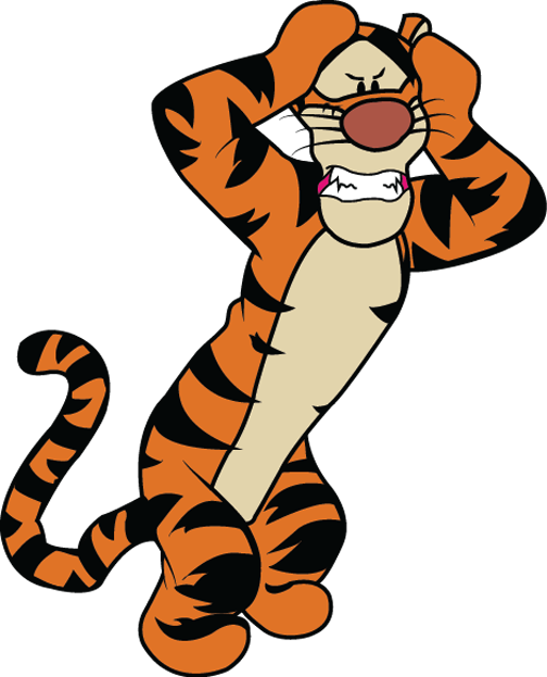 Tiiger Clipart Tiger Leaping - Tiggers Anger Winnie The Pooh (504x623)