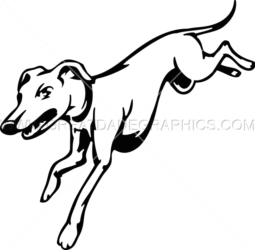Leaping Dog - Printed T-shirt (825x808)