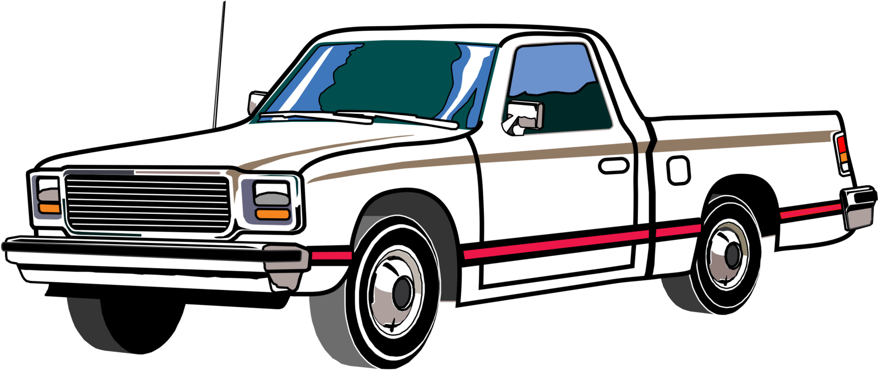 Pickup Truck Car Toyota Hilux Computer Icons - Pickup Truck (1734x750)