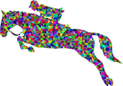 Horse Equestrian Pony Show Jumping - Horses Jumping Clipart (484x340)