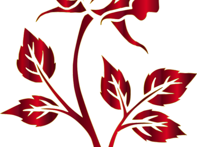 Cross Tattoos Clipart Silhouette - Cross Stitch Black Rose (640x480)