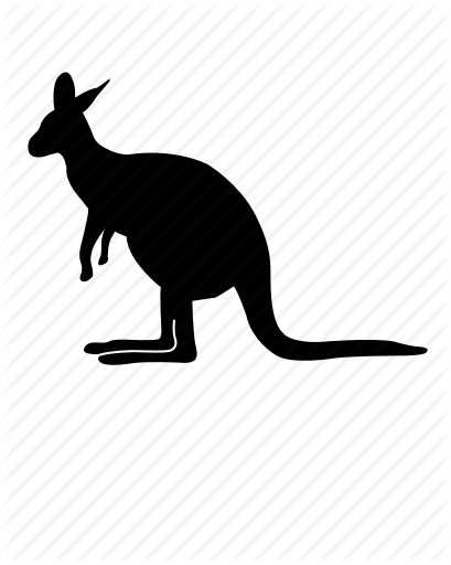 Kangaroo Silhouette Clipart Kangaroo Silhouette Clip - Kangaroo Clipart Silhouette (409x512)