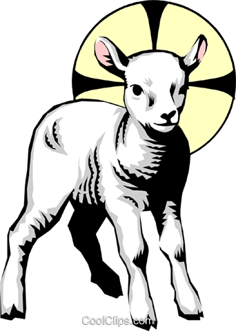 Lamb Of God Royalty Free Vector Clip Art Illustration - Lamb Of God Art Clip (342x480)