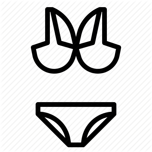 Clip Art Stock Bikini Vector Outline - Bikini (512x512)