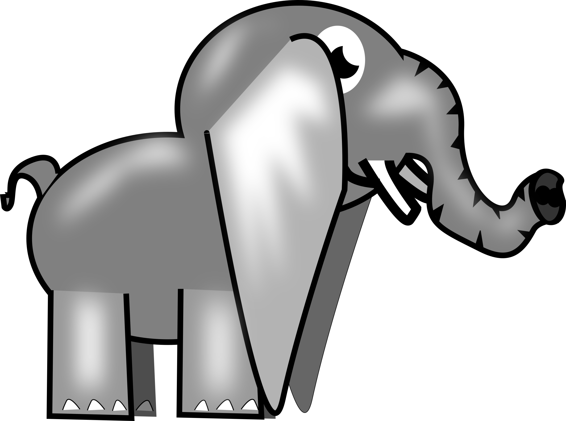 Elephants Cartoon Drawing Download - Custom Baby Elephant Shower Curtain (2400x1785)