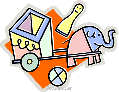 Cart Clipart Elephant - Toys Clip Art (480x370)
