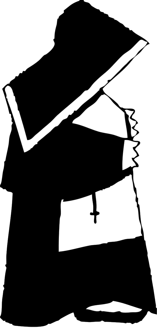 Clip Arts Related To - Nun Side View Cartoon (600x1254)