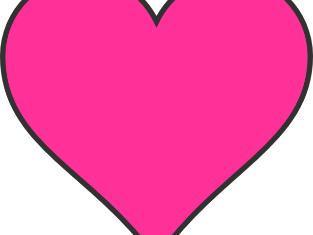 Heart Shaped Clipart Dark Pink - Hearts Vector Free Png (640x480)