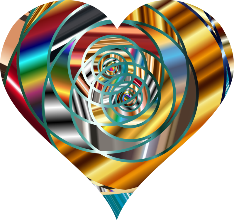 Spiral Circle Vortex Shape Heart - Heart (798x750)