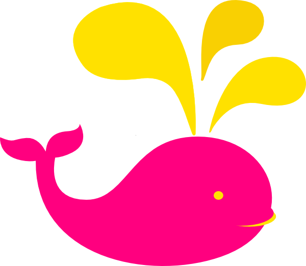 Whale Pink And Yellow Clip Art At Clkercom Vector Online - Yellow And Pink Clker (600x522)