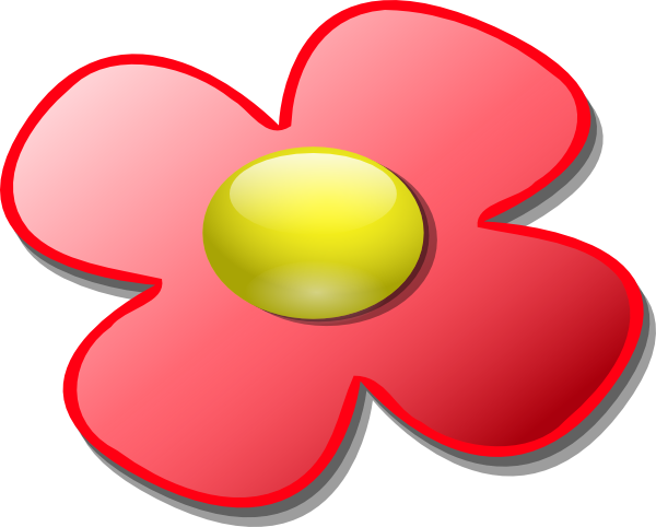 This Free Clip Arts Design Of Red Game Marble Flower - Clip Art (600x482)