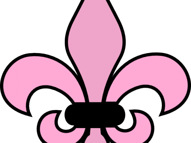 Pink Flower Clipart Girly Flower - Fleur De Lis Clip Art (640x480)