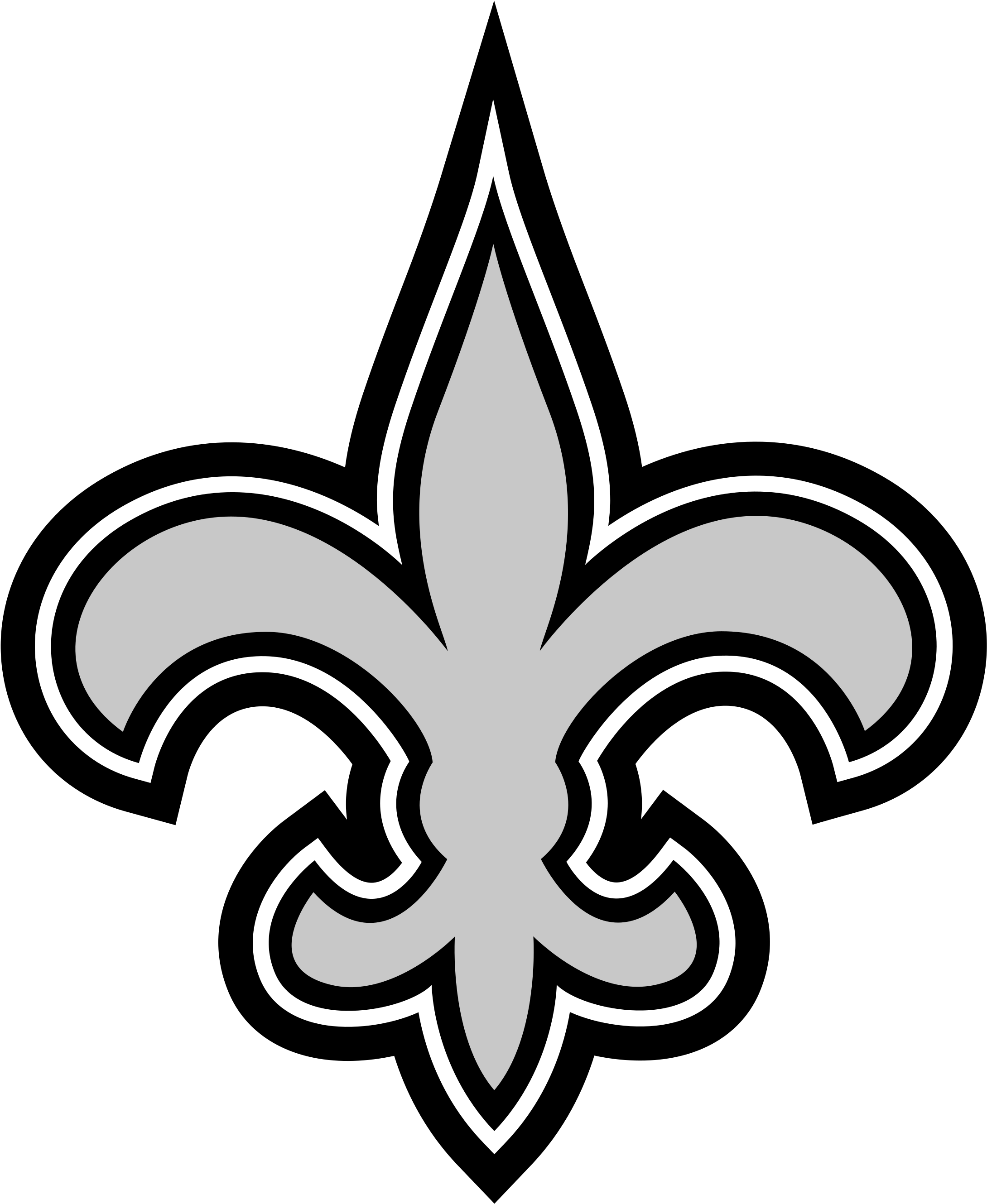 New Orleans Saints Logo Black And White - New Orleans Saints Logo Png (2400x2800)