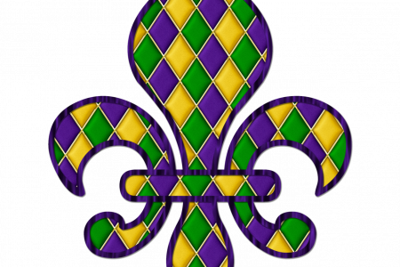 Masks Clipart New Orleans - Mardi Gras Transparent Clipart (450x300)