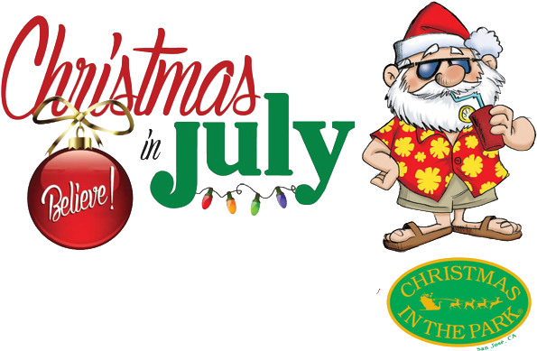 Svg Black And White Stock Christmas In July Clipart - Christmas In July Campaign (600x488)