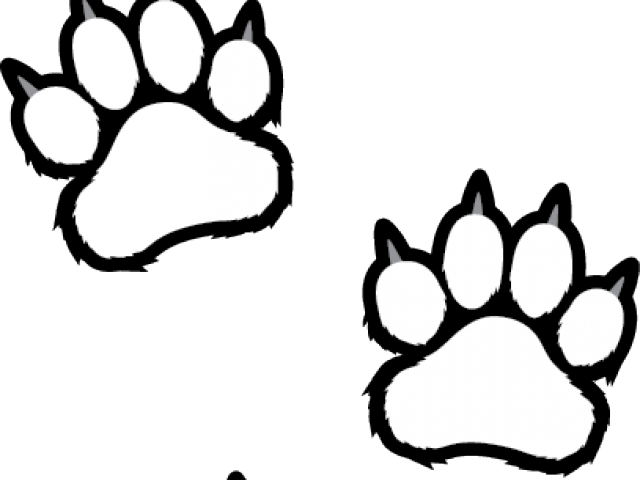 Scratches Clipart Tiger Paw - Clemson Clipart Black And White (640x480)